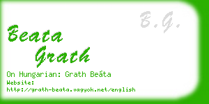 beata grath business card