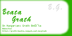 beata grath business card